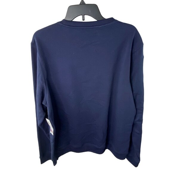 ID Ideology Mens Fleece Pullover Crewneck Sweatshirt Navy Size S - Picture 3 of 6